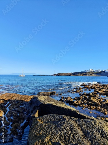 Paisaje marítimo al atardecer