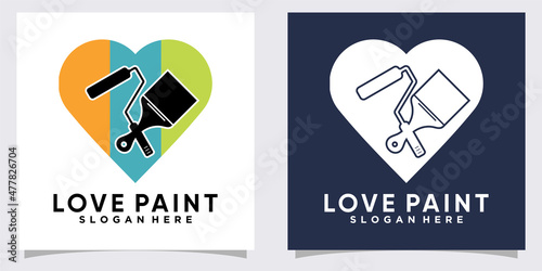 home panting logo design with creative concept