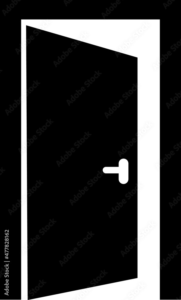 Opened Door Icon. Exit Symbol - Vector..eps Opened Door Icon. Exit Symbol - Vector..eps