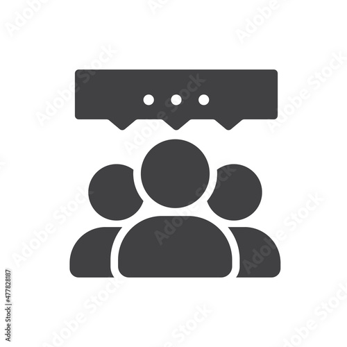 group opinion vector icon isolated on white background. group opinion stock vector illustration for web, mobile app and ui design