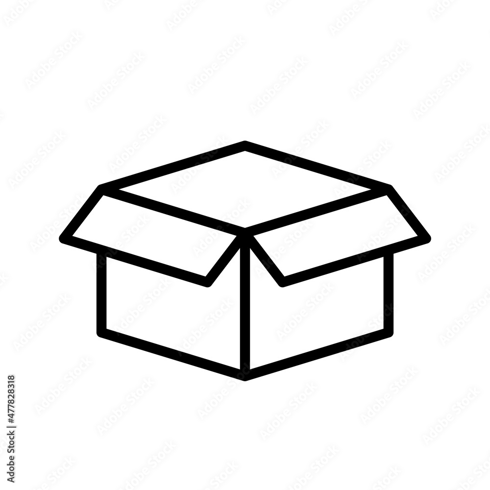 open box vector icon isolated on white background. open box stock vector illustration for web, mobile app and ui design