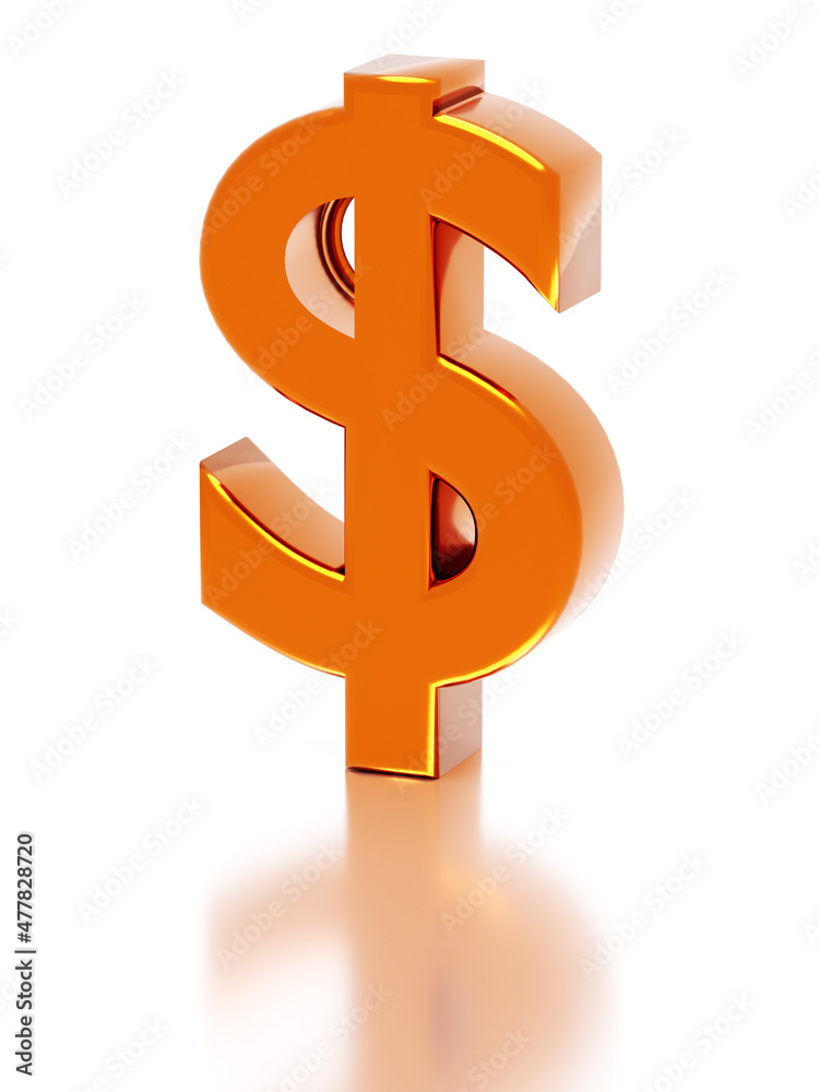 Finance and business symbol. Gold dollar sign Finance and business symbol. Gold dollar sign