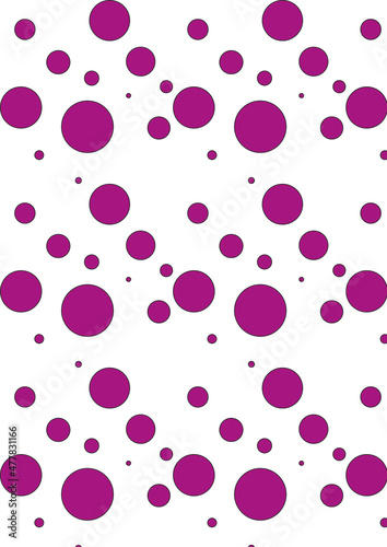 Motif ronds rose sur fond blanc – design festif et décoratif