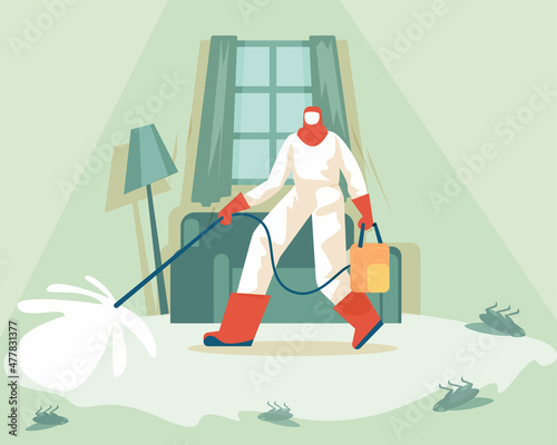 Pest control concept illustration vector