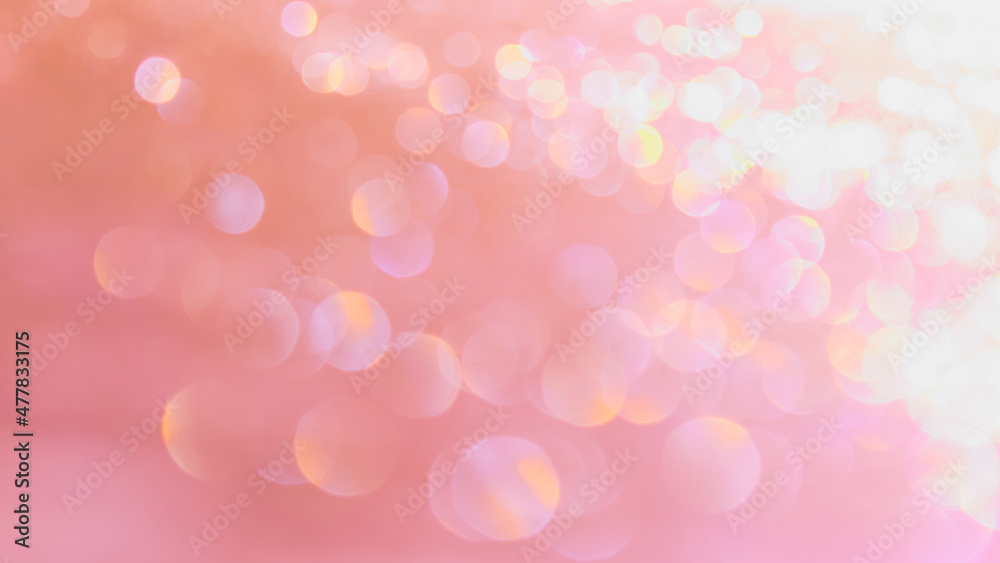 Bright glittering background in pink tones. Beautiful shiny bokeh