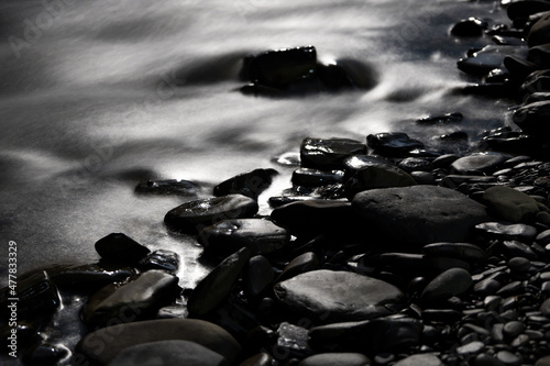rocks and water