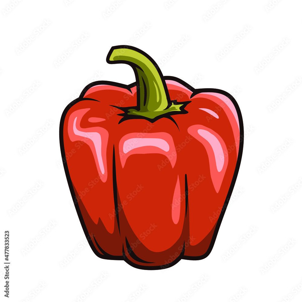 red bell pepper vector design red bell pepper vector design
