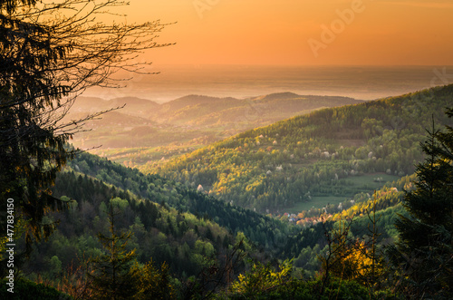 Fototapeta Naklejka Na Ścianę i Meble -  Summer in Poland - Polish mountains, Poland, Beskid Mały, Leskowiec