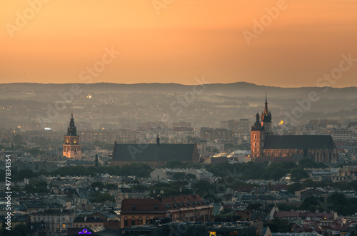 Sunset in Cracow - Bazylika Mariacka  Poland