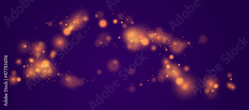 Blurred lights vector abstract background, dark artistic wallpaper.