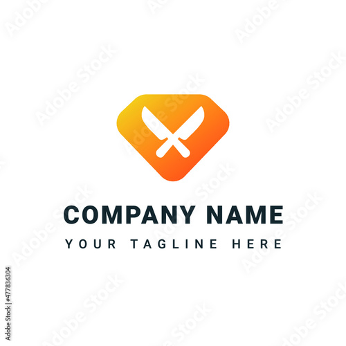 Food service logo, restaurant logo, food logo vector illustration template