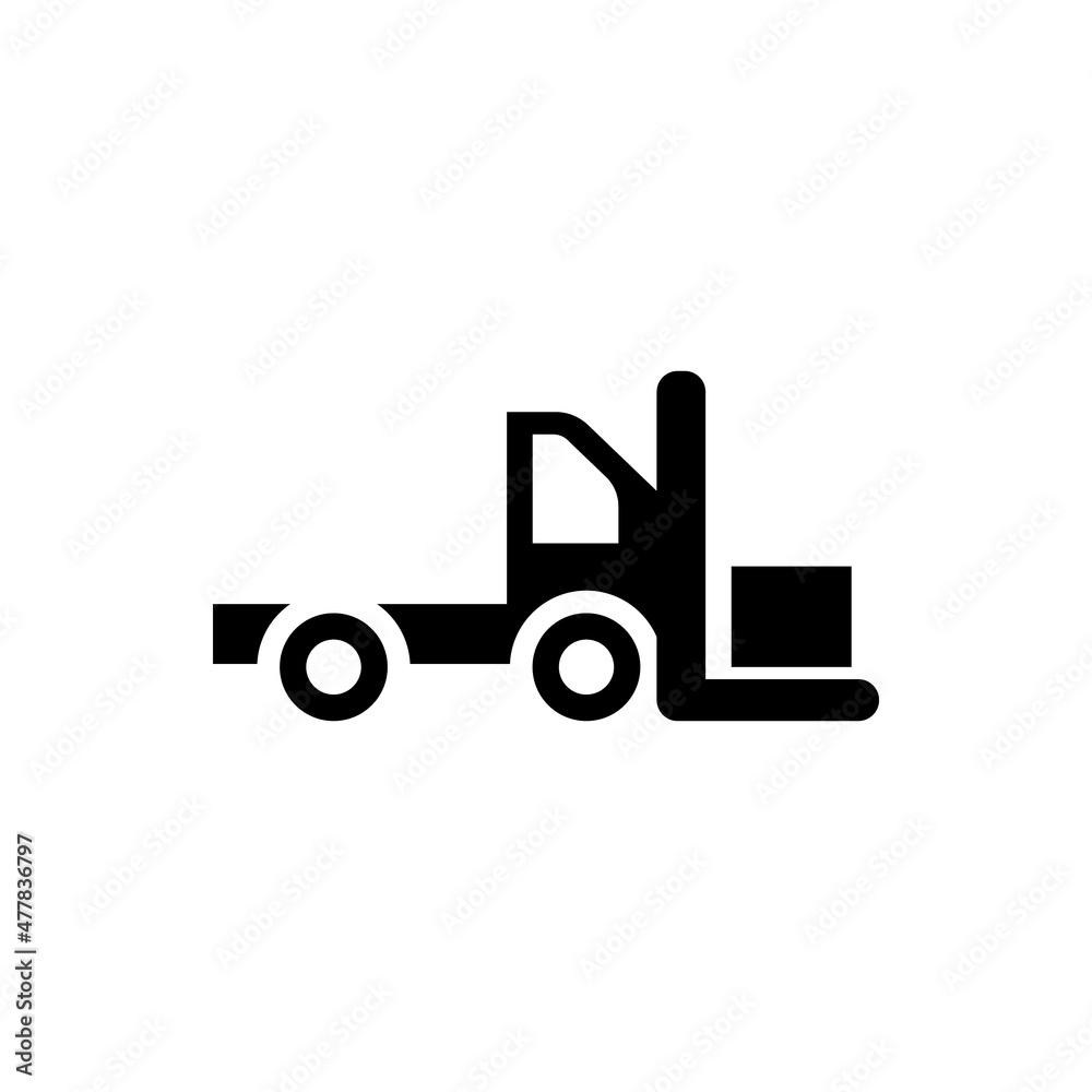 Fork truck forklift icon