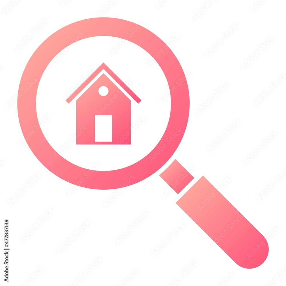 Vector Search Home Glyph Gradient Icon Design Vector Search Home Glyph Gradient Icon Design