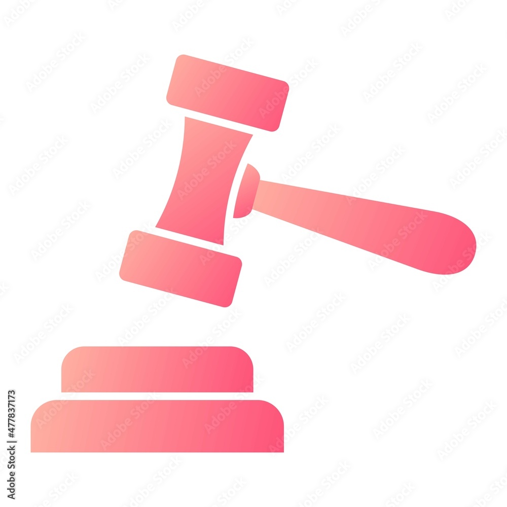 Vector Auction Glyph Gradient Icon Design Vector Auction Glyph Gradient Icon Design