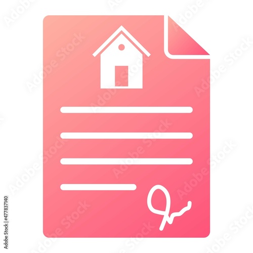 Vector Property Registry Glyph Gradient Icon Design