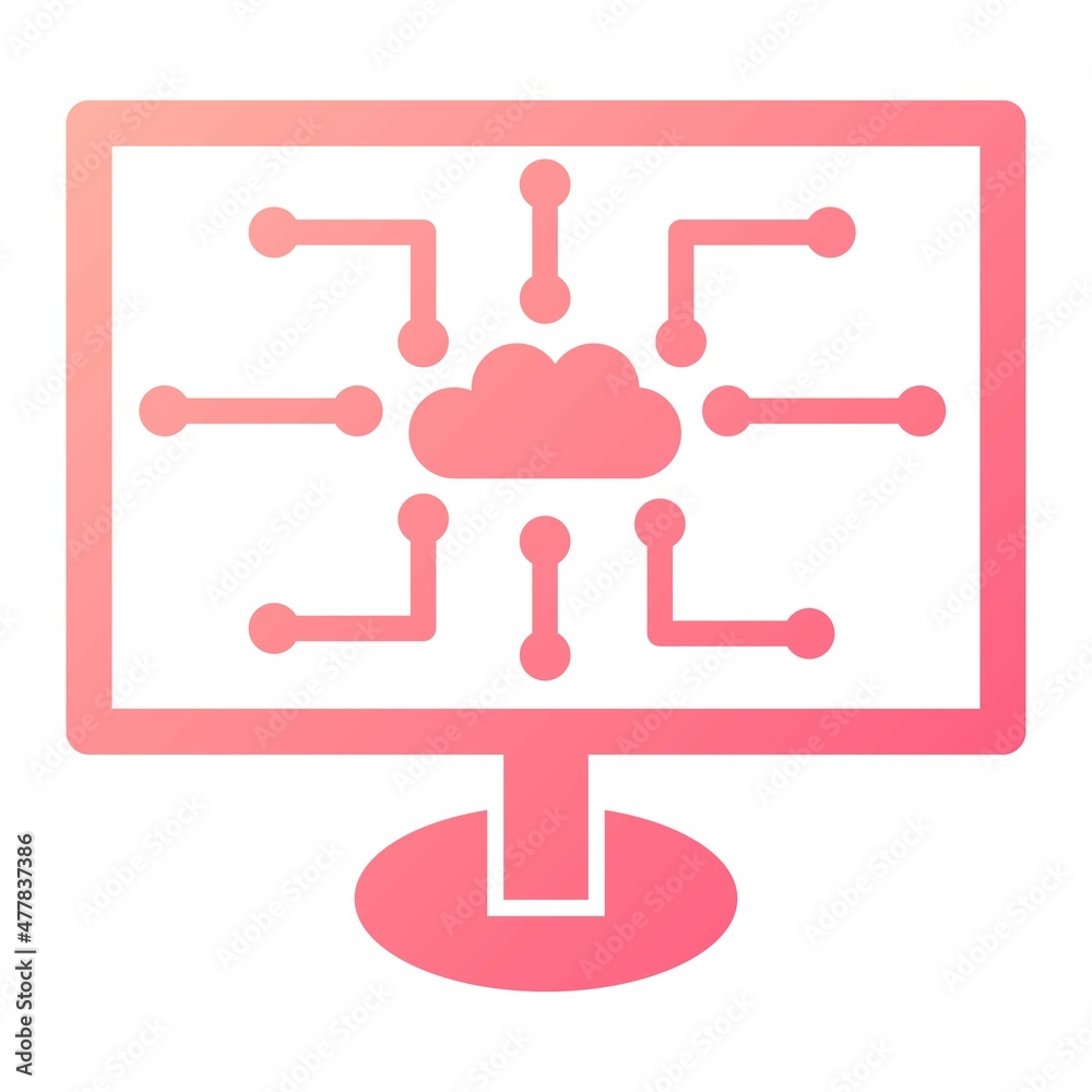 Vector Computing Glyph Gradient Icon Design Vector Computing Glyph Gradient Icon Design