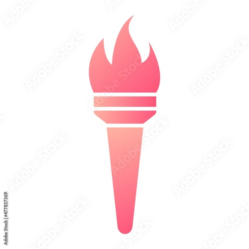 Vector Torch Glyph Gradient Icon Design © Muhammad