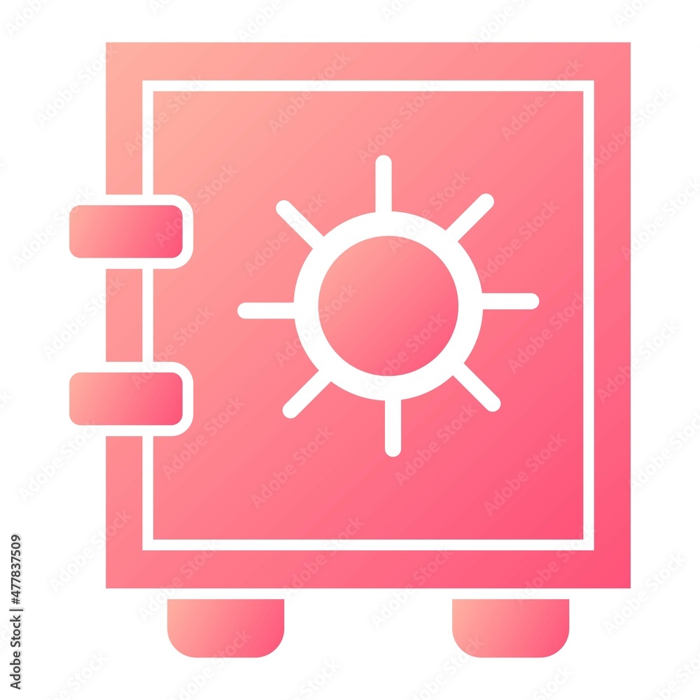 Vector Safe Box Glyph Gradient Icon Design Vector Safe Box Glyph Gradient Icon Design
