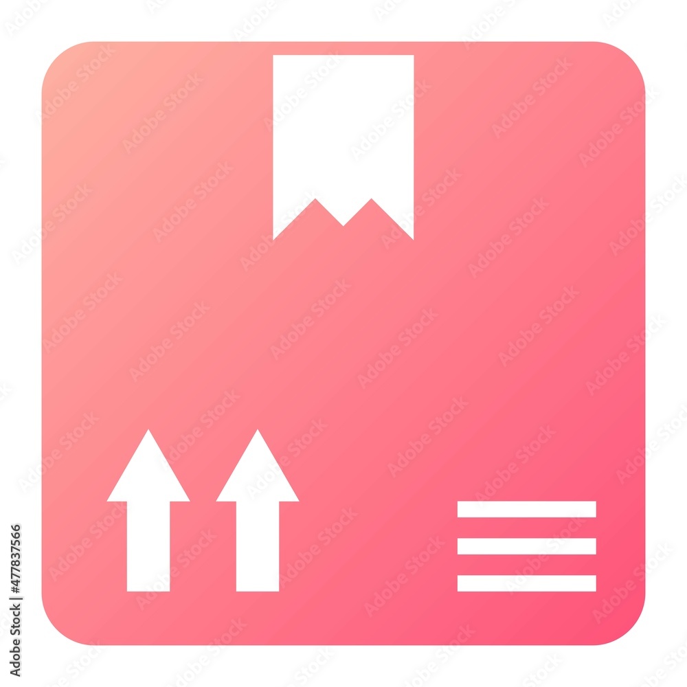 Vector Delivery Box Glyph Gradient Icon Design