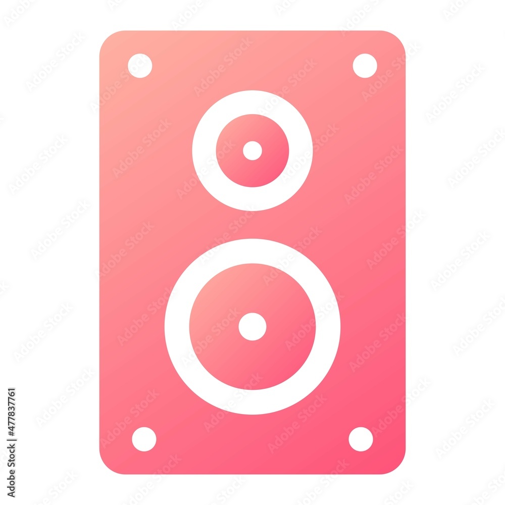 Vector Speaker Glyph Gradient Icon Design Vector Speaker Glyph Gradient Icon Design
