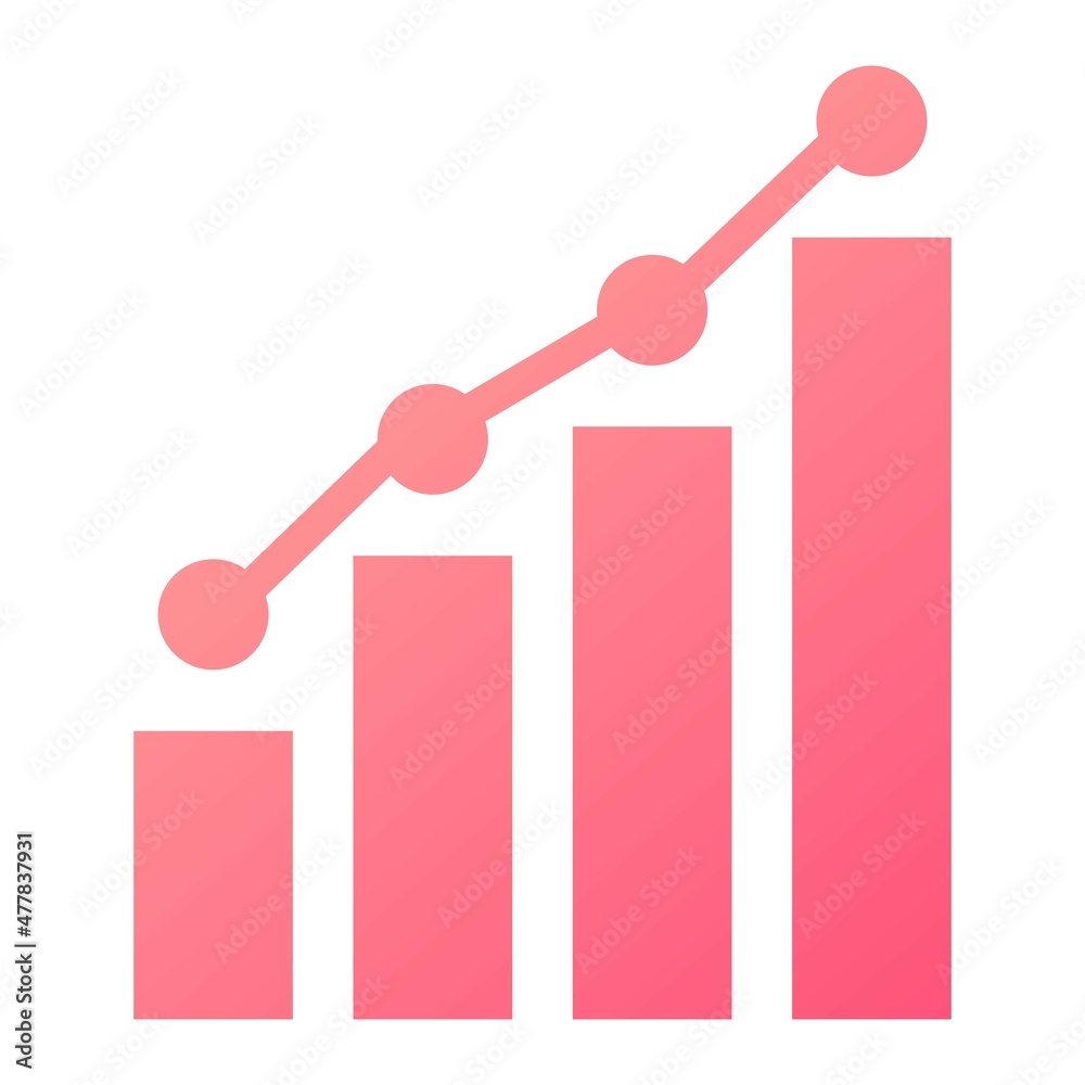 Vector Growth Glyph Gradient Icon Design Vector Growth Glyph Gradient Icon Design