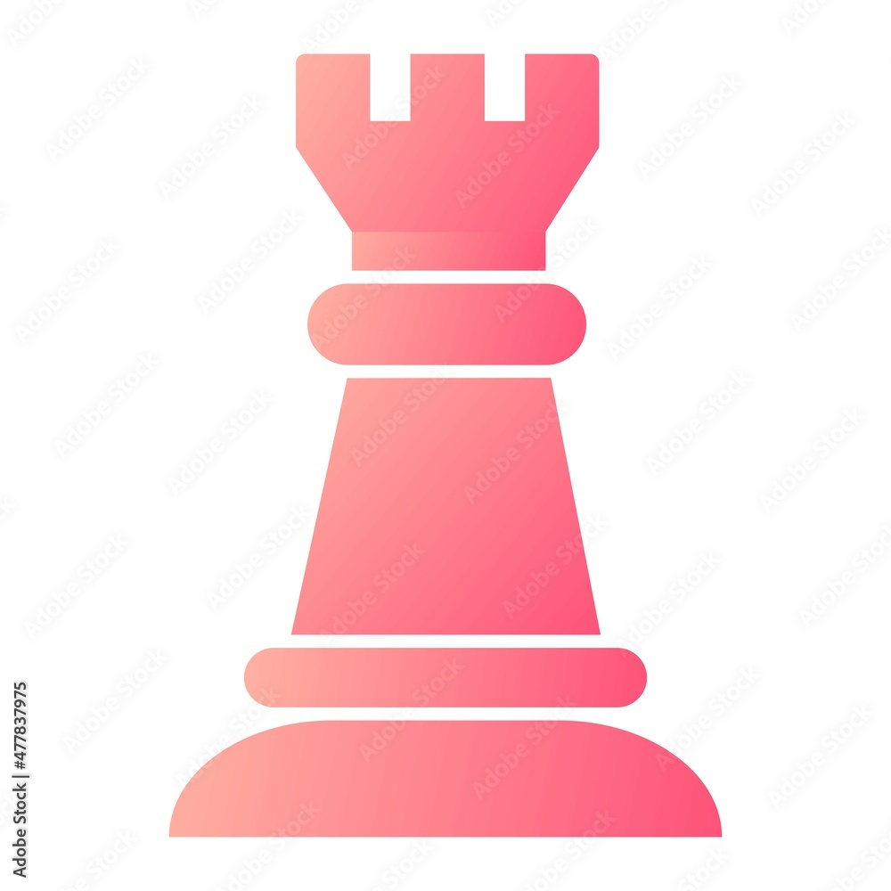 Vector Chess Piece Glyph Gradient Icon Design Vector Chess Piece Glyph Gradient Icon Design