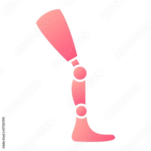 Vector Prosthetic Glyph Gradient Icon Design