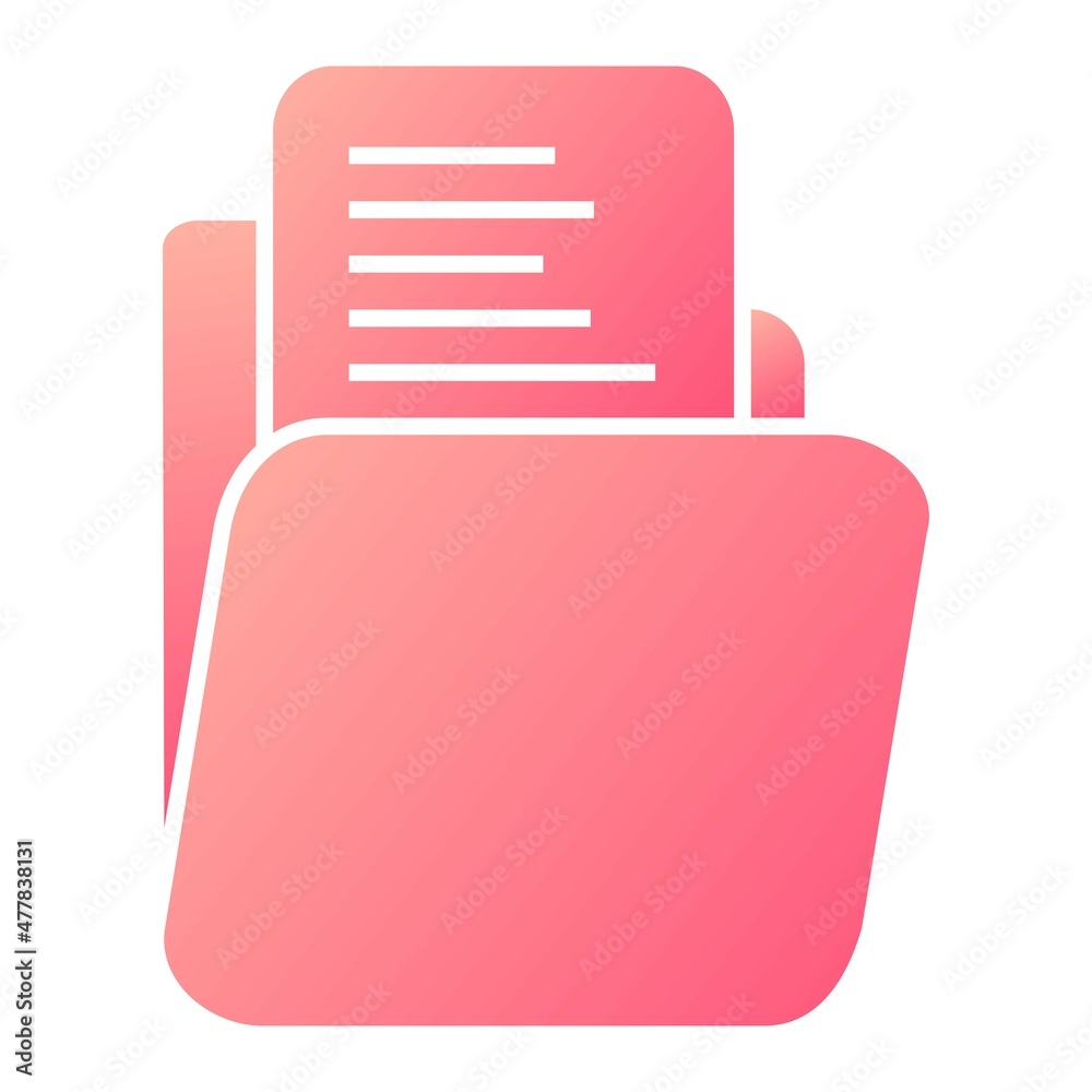 Vector Folder Glyph Gradient Icon Design Vector Folder Glyph Gradient Icon Design