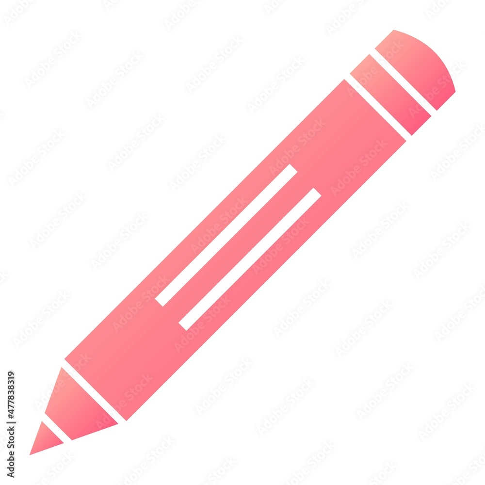 Vector Pencil Glyph Gradient Icon Design