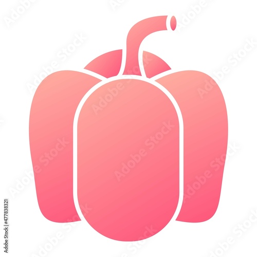 Vector Capsicum Glyph Gradient Icon Design
