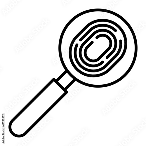 Evidence Vector Outline Icon Isolated On White Background