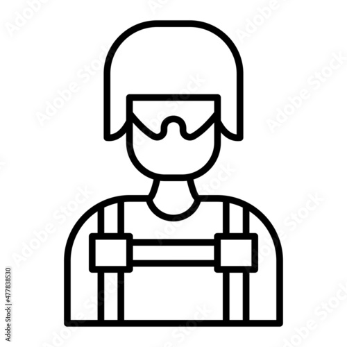 Swat Vector Outline Icon Isolated On White Background