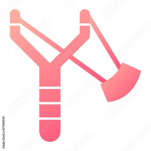 Vector Slingshot Glyph Gradient Icon Design