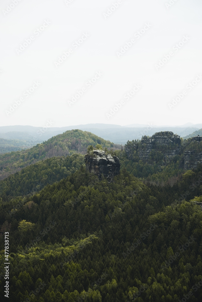 Sandstein Felsen in der Sächsischen Schweiz in Sachsen Deutschland 