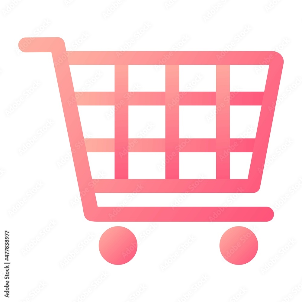 Vector Trolley Glyph Gradient Icon Design Vector Trolley Glyph Gradient Icon Design
