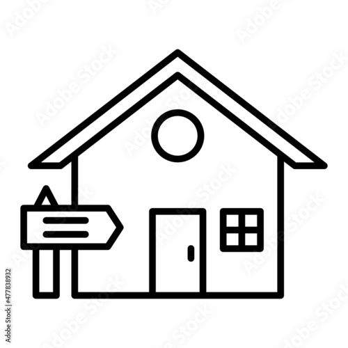 Rent Vector Outline Icon Isolated On White Background