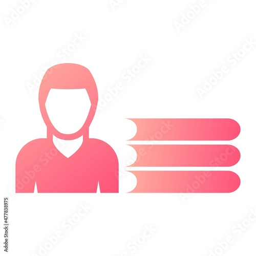 Vector Librarian Glyph Gradient Icon Design