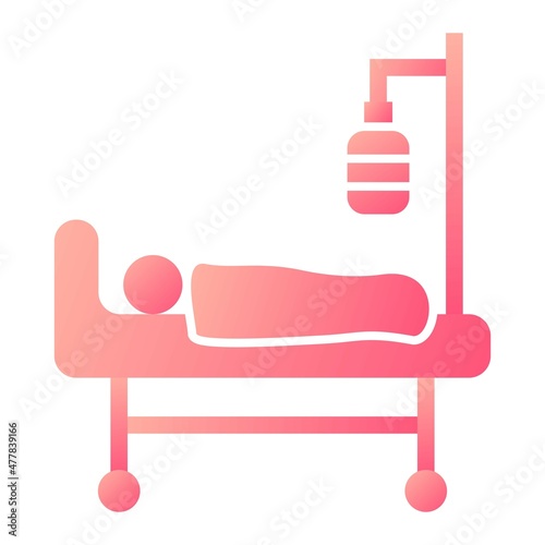  Vector Intensive Care Unit Glyph Gradient Icon Design