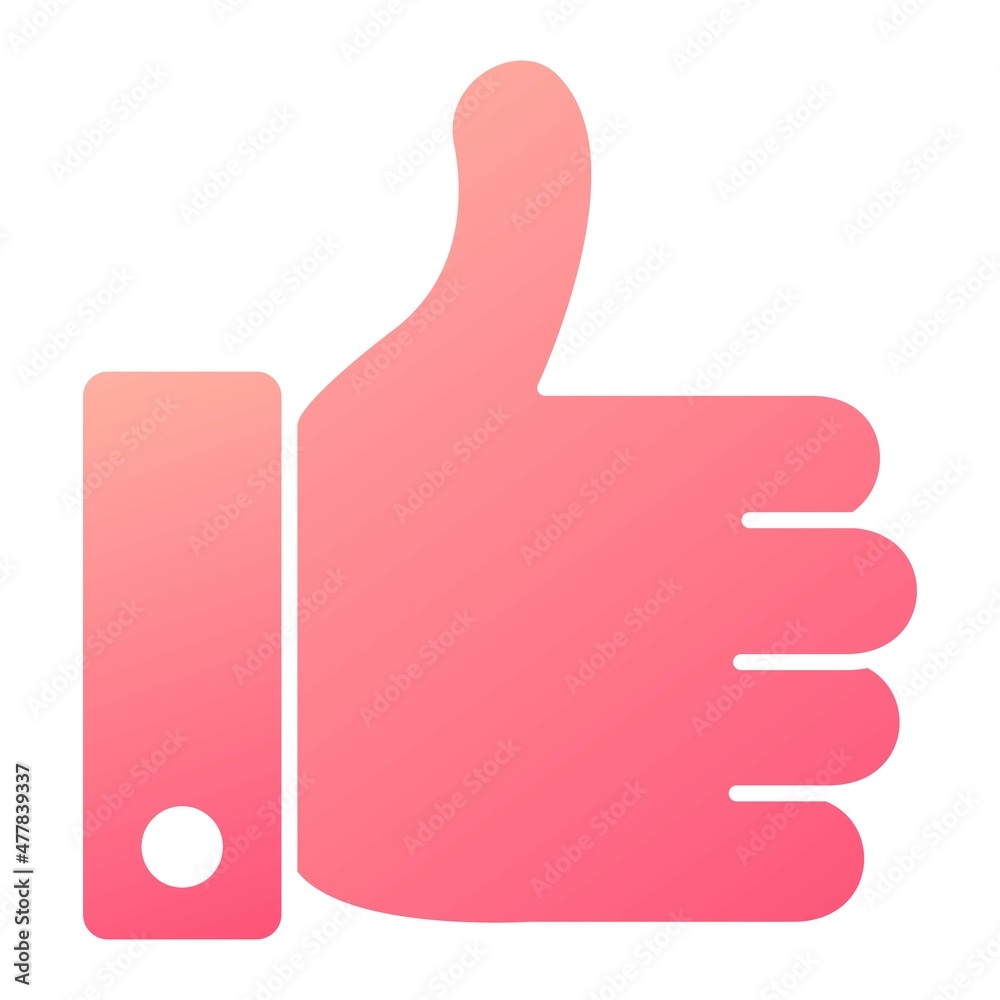 Vector Like Glyph Gradient Icon Design Vector Like Glyph Gradient Icon Design