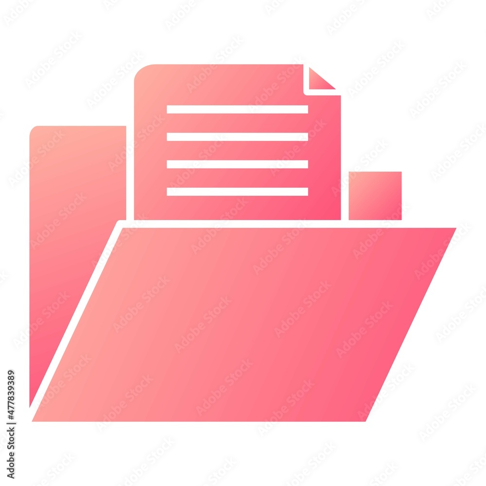Vector File Glyph Gradient Icon Design