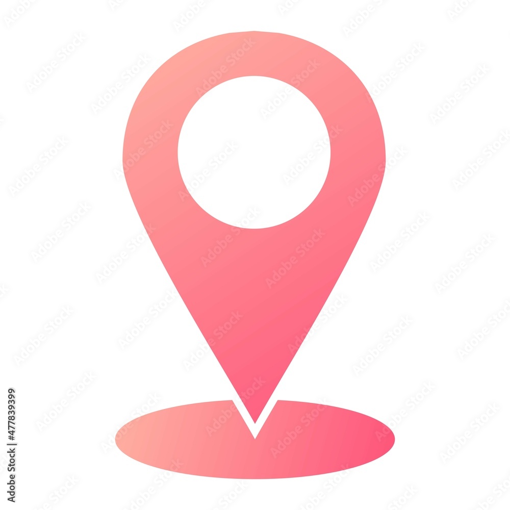 Vector Location Glyph Gradient Icon Design Vector Location Glyph Gradient Icon Design
