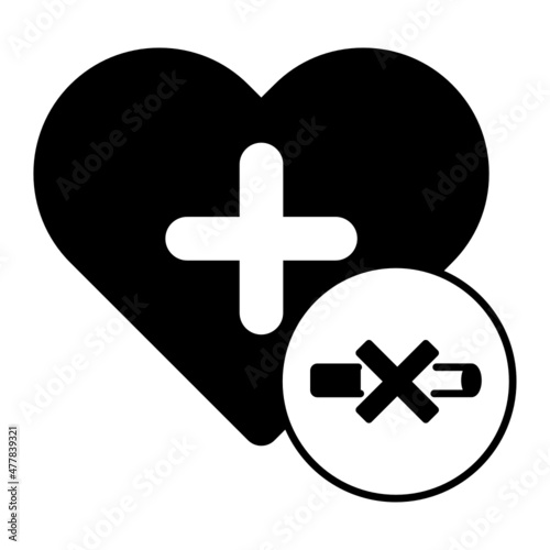 smoking effects on heart disease Concept, e-cigarettes are not harm-free Vector Icon Design, No Tobacco day Symbol, Quit smoking Sign, Cigarette or Smoker Stock Illustration