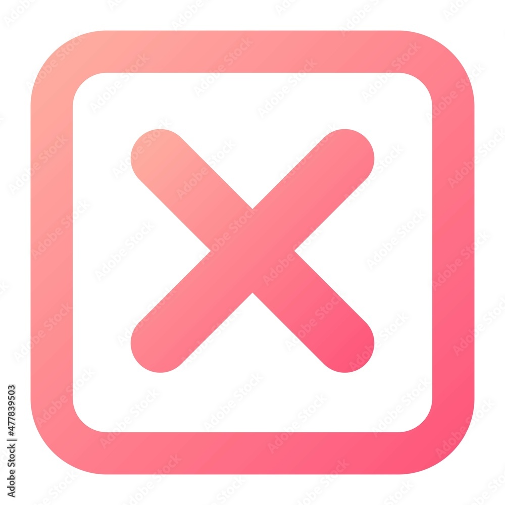 Obraz premium Vector Close Glyph Gradient Icon Design