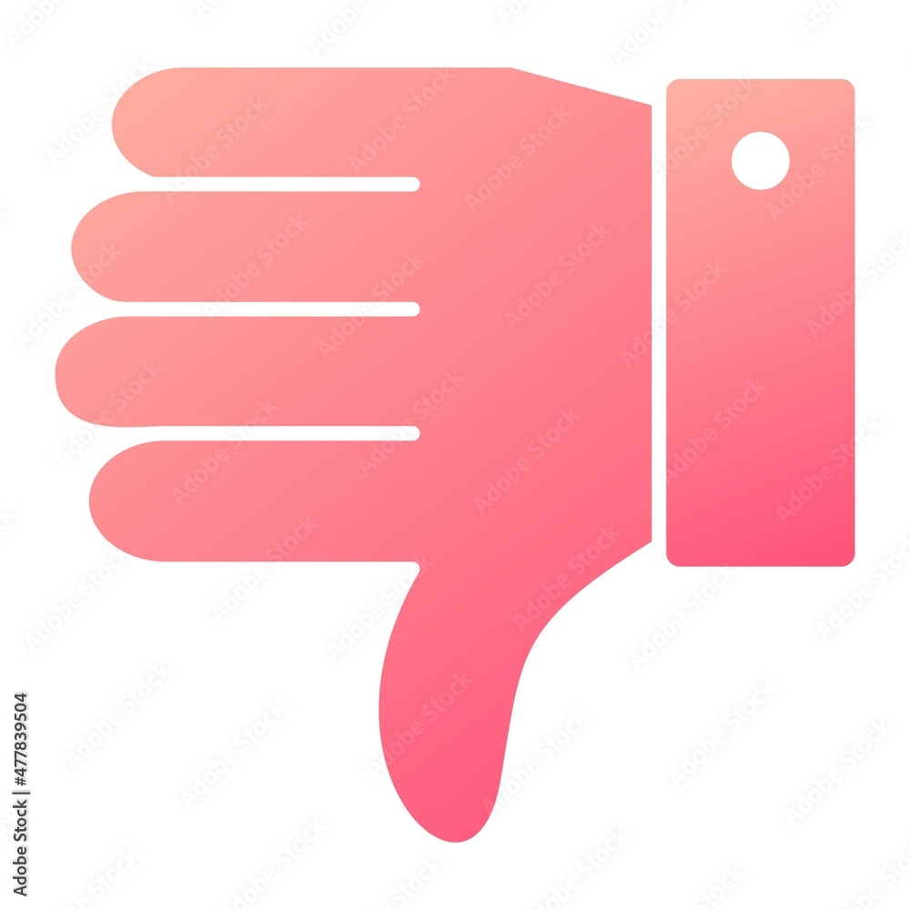 Vector Dislike Glyph Gradient Icon Design Vector Dislike Glyph Gradient Icon Design