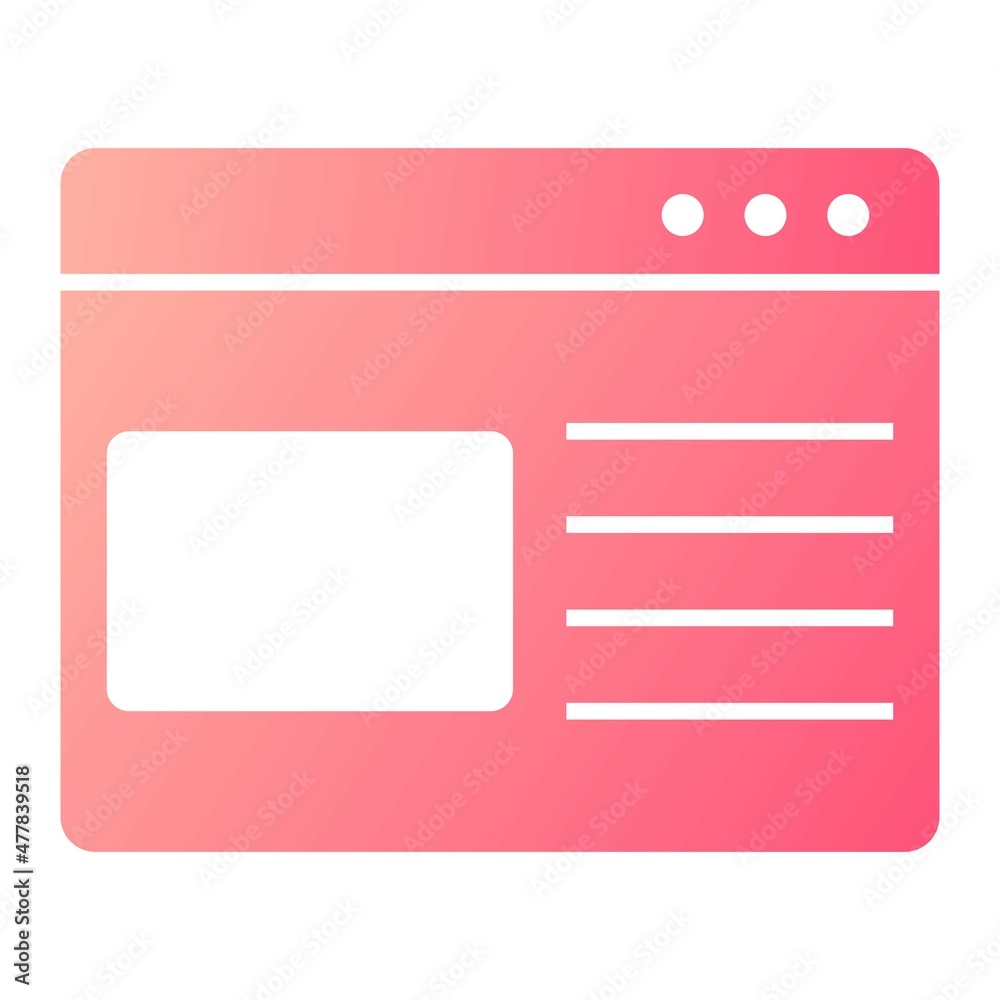 Vector Tabs Glyph Gradient Icon Design Vector Tabs Glyph Gradient Icon Design