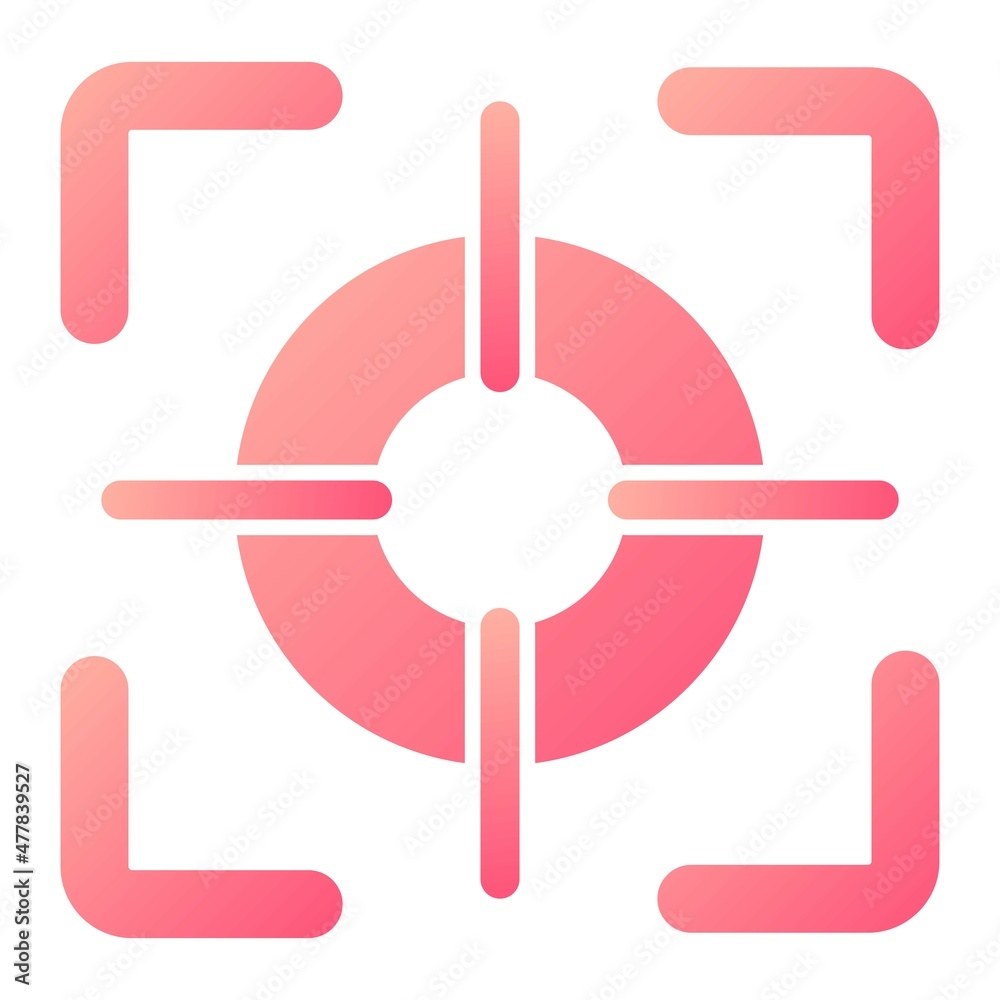Vector Focus Glyph Gradient Icon Design Vector Focus Glyph Gradient Icon Design