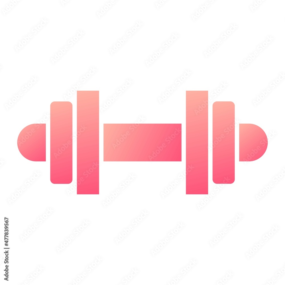 Vector Dumbbell Glyph Gradient Icon Design Vector Dumbbell Glyph Gradient Icon Design
