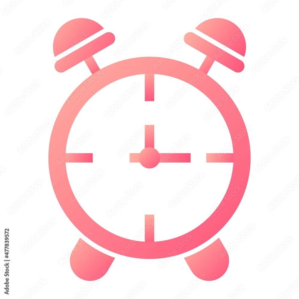Vector Alarm Clock Glyph Gradient Icon Design Vector Alarm Clock Glyph Gradient Icon Design
