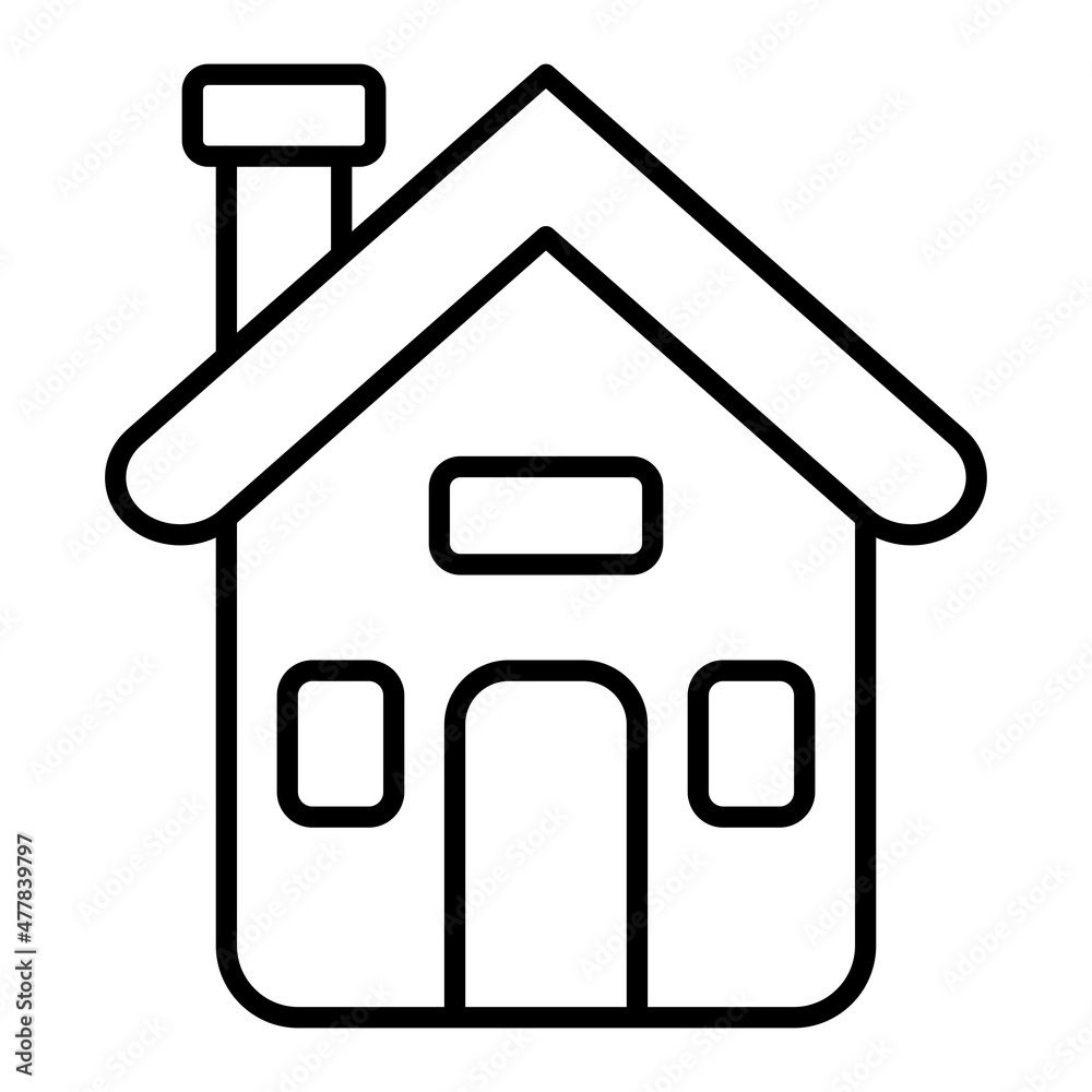 Home Vector Outline Icon Isolated On White Background Home Vector Outline Icon Isolated On White Background