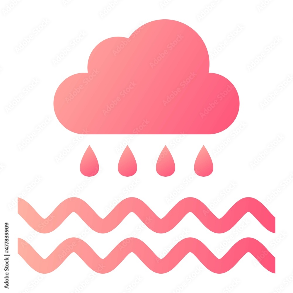 Vector Storm Glyph Gradient Icon Design Vector Storm Glyph Gradient Icon Design